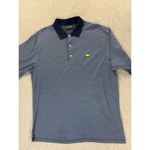 Amen Corner THE MASTERS Cotton Short Sleeve Golf Polo Shirt‎ (Men's Large) Blue
